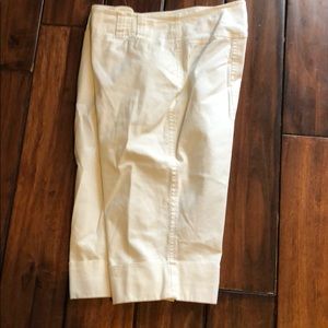 White walking city shorts